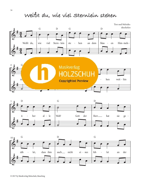 Weißt du, wie viel Sternlein stehen